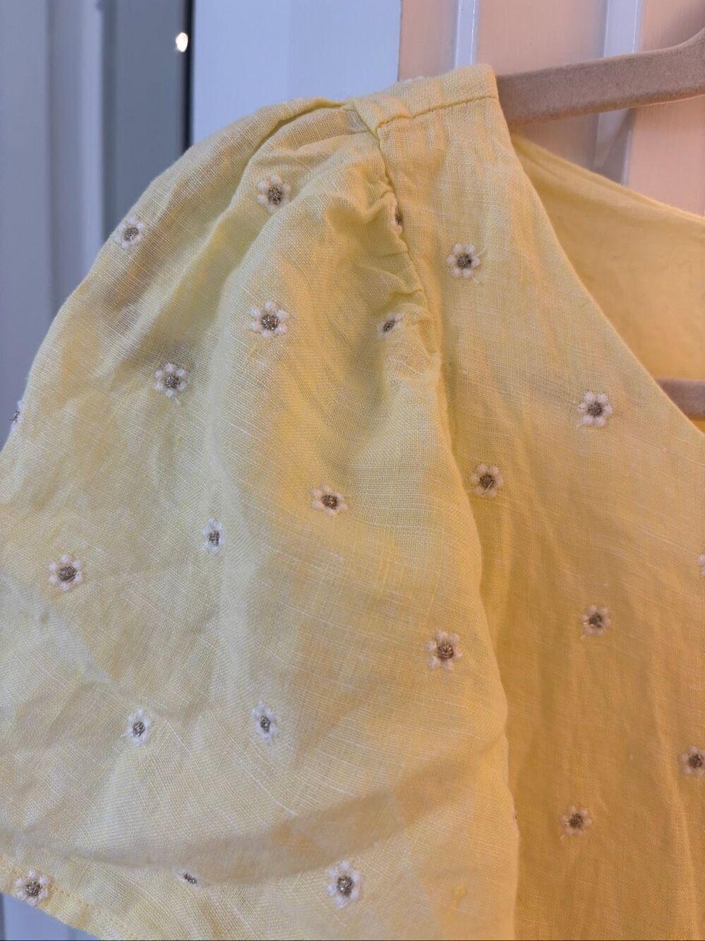 NWT Lilly Pulitzer Yellow Embroidered Tiered Mini Dress Jocelyn Linen Dress, Sma - Picture 8 of 11